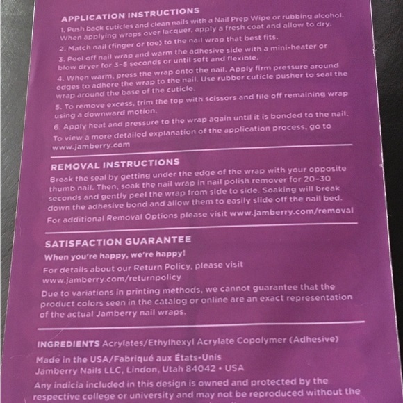 One sheet, nail wraps. FREE - Picture 3 of 3